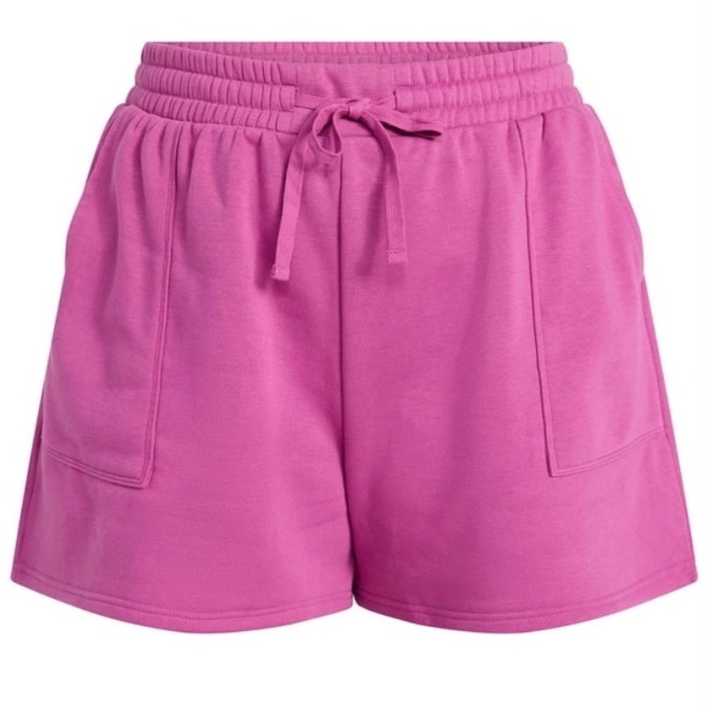 Terra & Sky Womens 4X Meadow Mauve Fleece Shorts Drawstring Pockets TS1736016053
